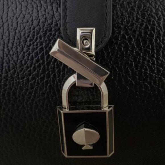 2 Pc KATE SPADE Black Italian Leather Remedy Bag & Cabana Dot Card Case NWT - Picture 8 of 11